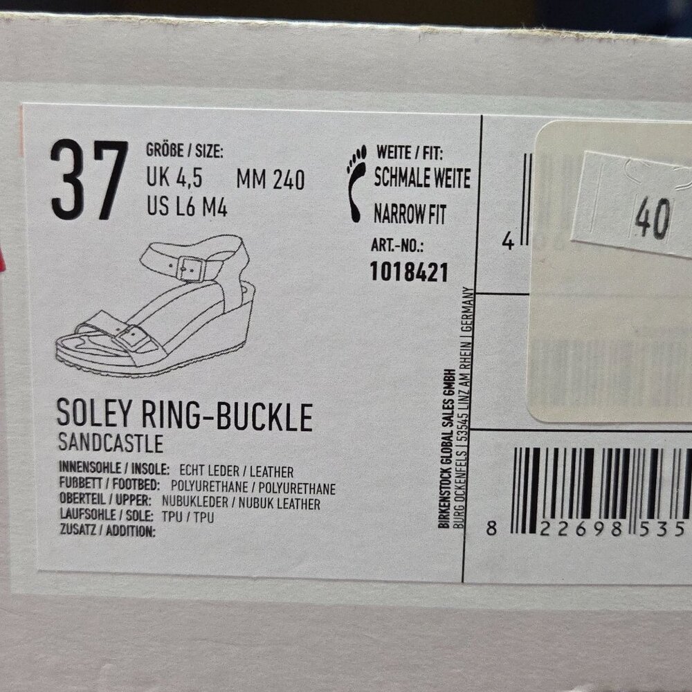 NWT Birkenstock Women's Papillio Soley Sandcastle Wedge Sandals - Picture 7 of 8